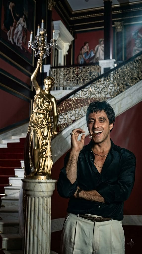 Tony Montana representando a virada da operação
