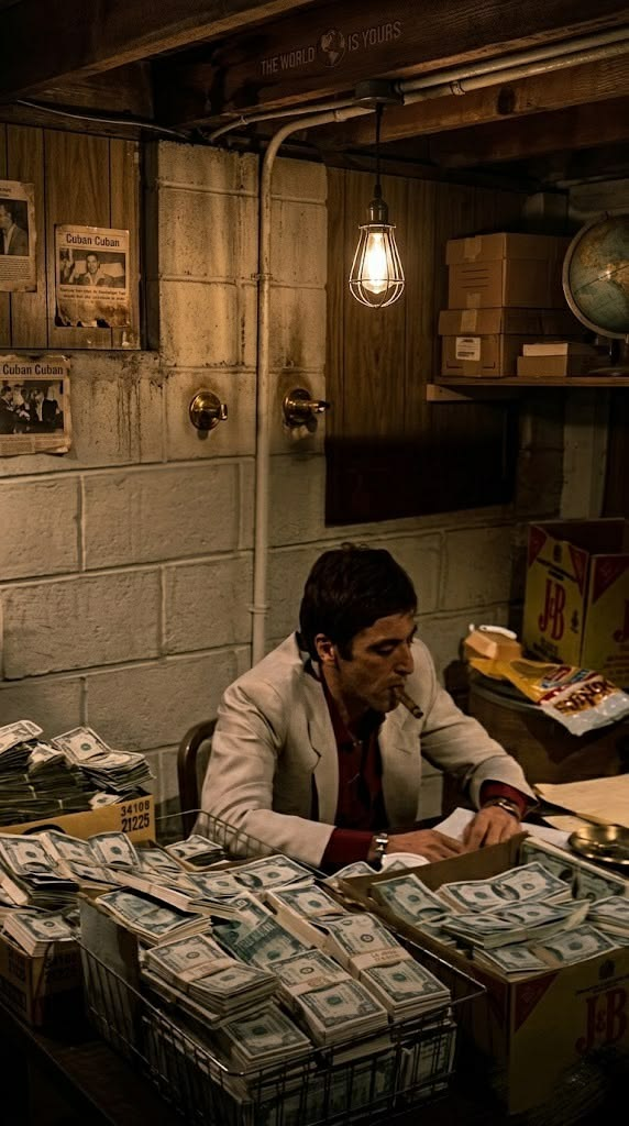 Tony Montana representando uma operação validada
